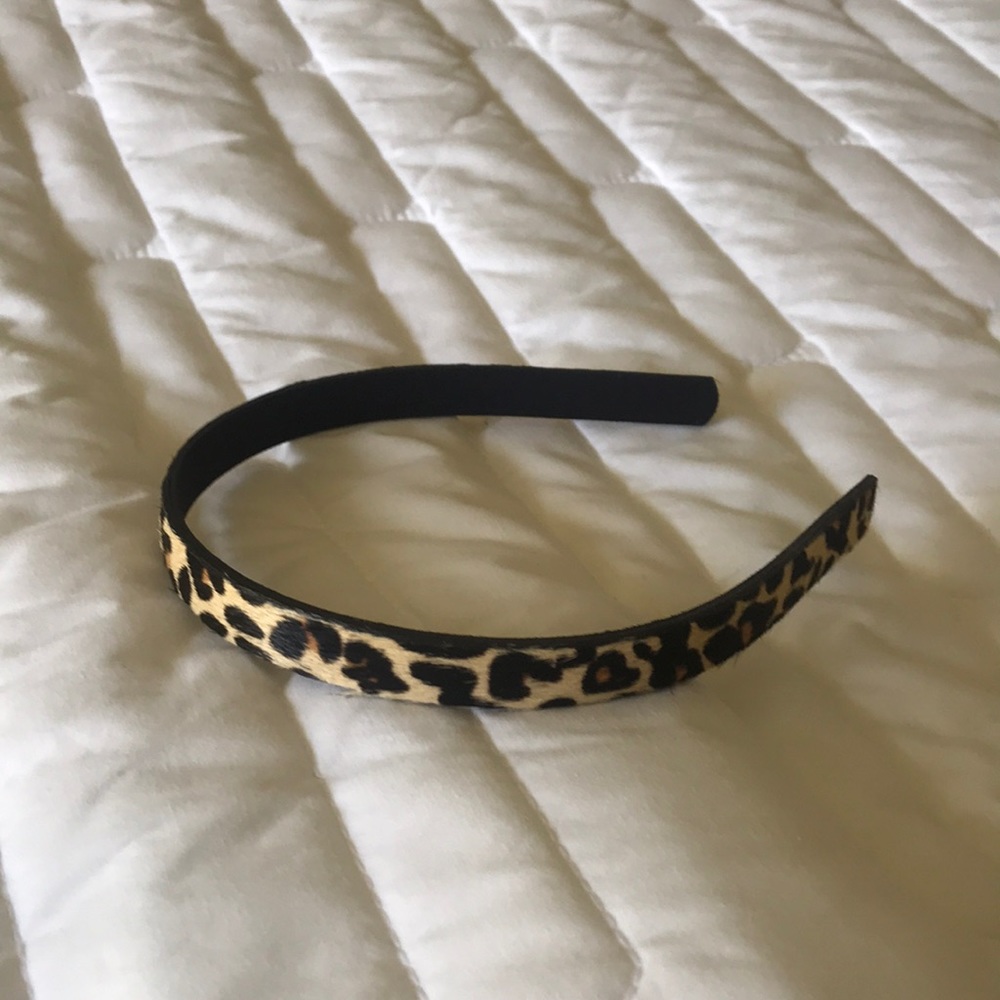 J Crew Mercantile Leopard Calf Hair Headband